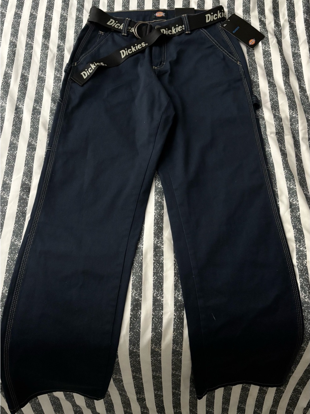 Dickies Navy Pants with Black Branded Tag